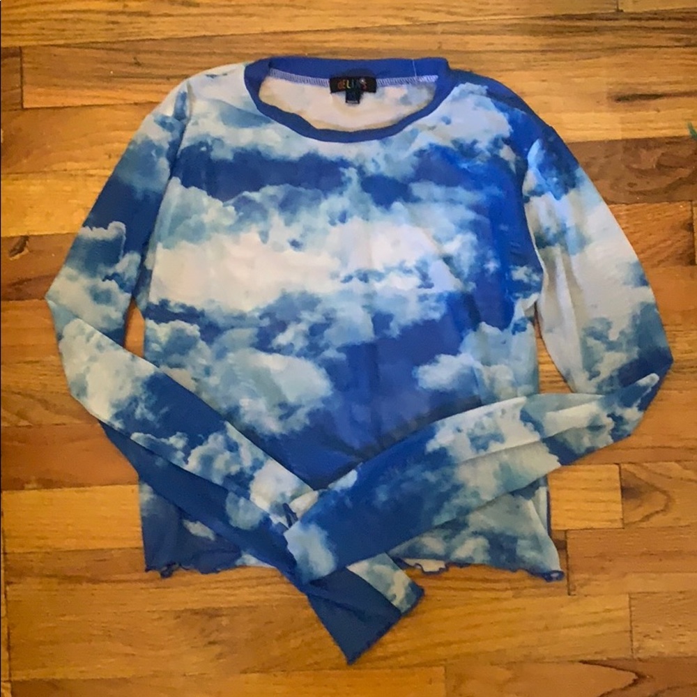 Delia’s by Dolls Kill sold out cloud mesh shirt
